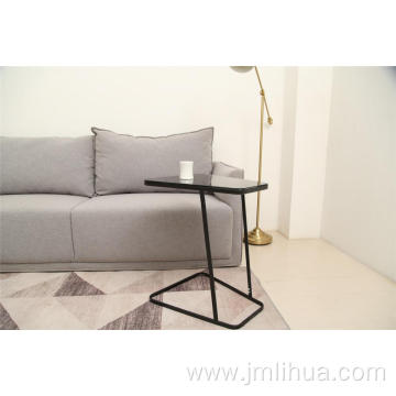 side table metal glass multifunction